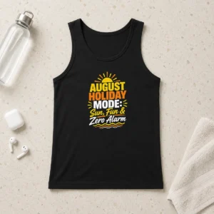 Happy Original August Holiday Typography With Fun Summer Vibes Tank Top