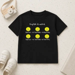 Happy Premium English Is Weird Geek Kids T-Shirt
