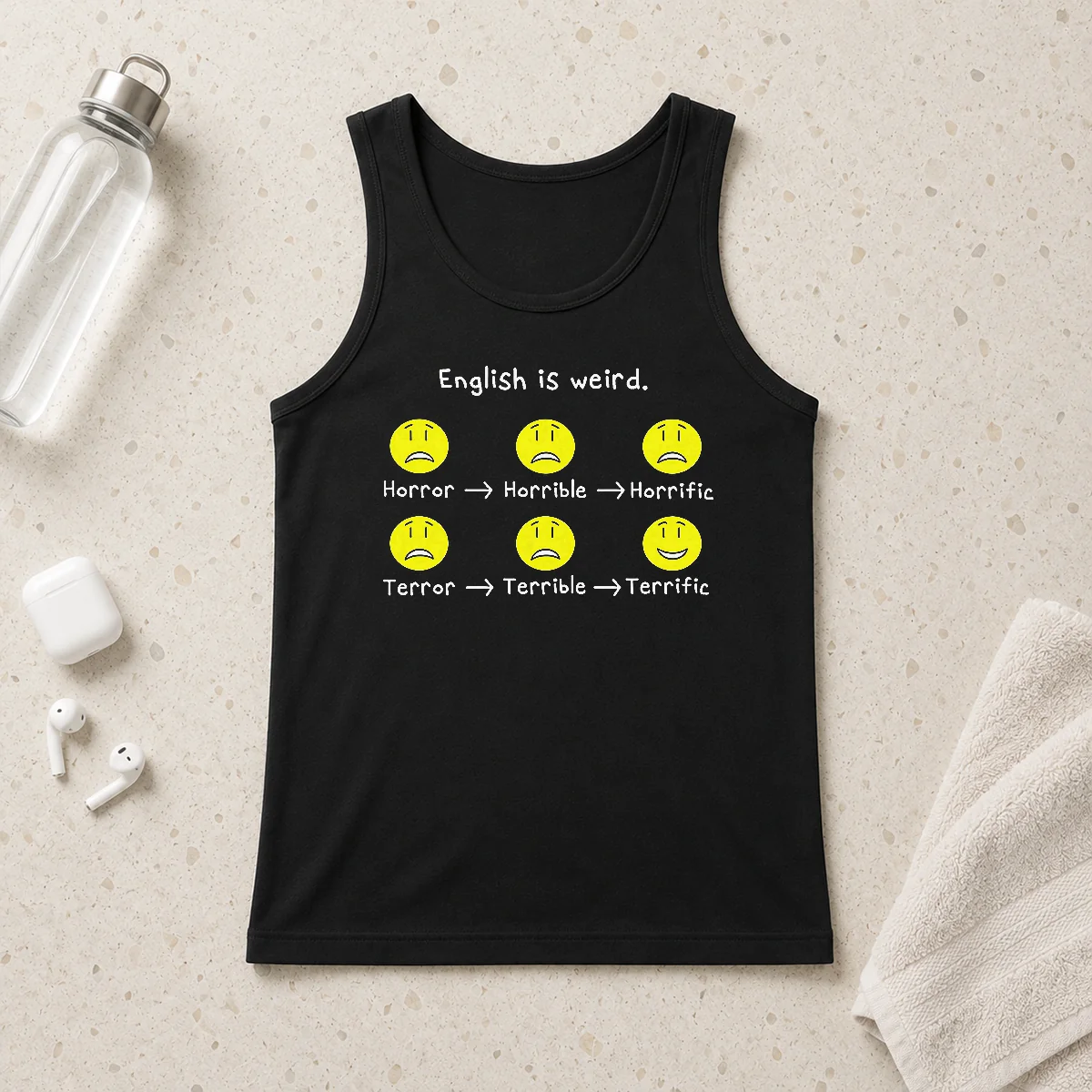 Happy Premium English Is Weird Geek Tank Top