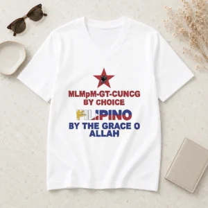 Hot Awesome Filipino By The Grace Of Allah And Mlmpm GT CUNCG By Choice V-Neck Shirt