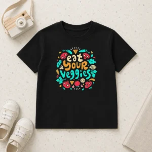 Hot Funny Eat Your Veggies Healthy Eating Vegetables Kids T-Shirt