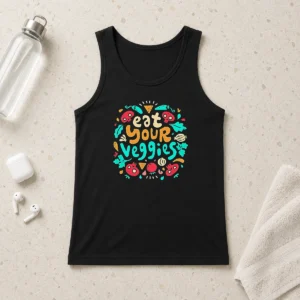 Hot Funny Eat Your Veggies Healthy Eating Vegetables Tank Top