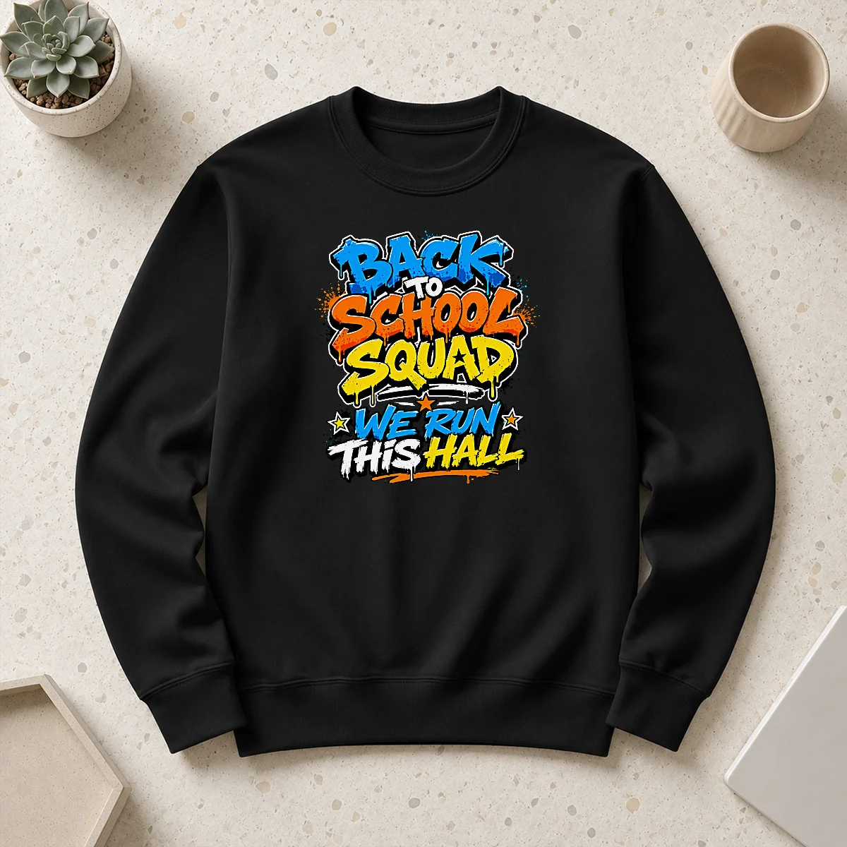 Hot Good Back To School Squad Graffiti For Students Sweater