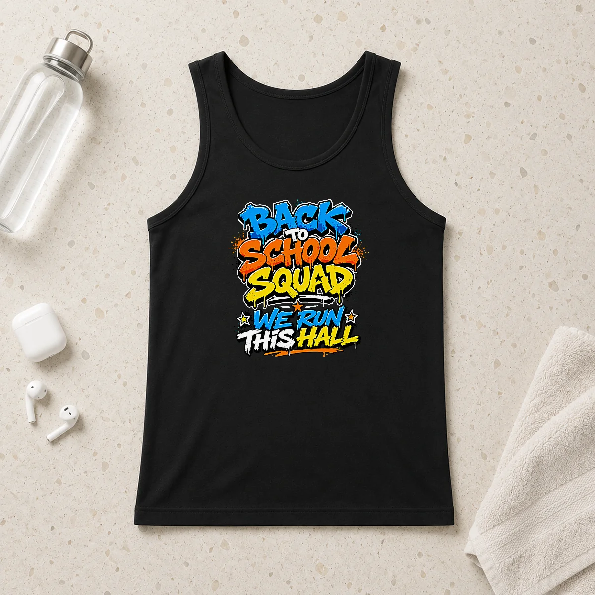 Hot Good Back To School Squad Graffiti For Students Tank Top