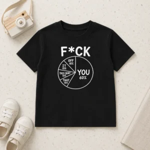 Hot Original Fck You Pie Chart Sarcastic Kids T-Shirt