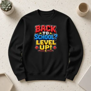 Hot Premium Back To School Pixel Level Up For Students Sweater