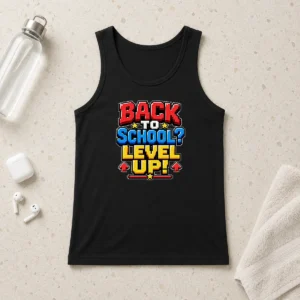 Hot Premium Back To School Pixel Level Up For Students Tank Top