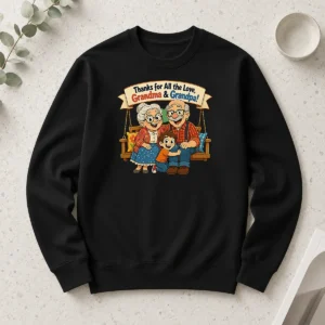 Hot Premium Grandparents Day Thank You Cartoon With Cozy Swing Long Sleeve Shirt