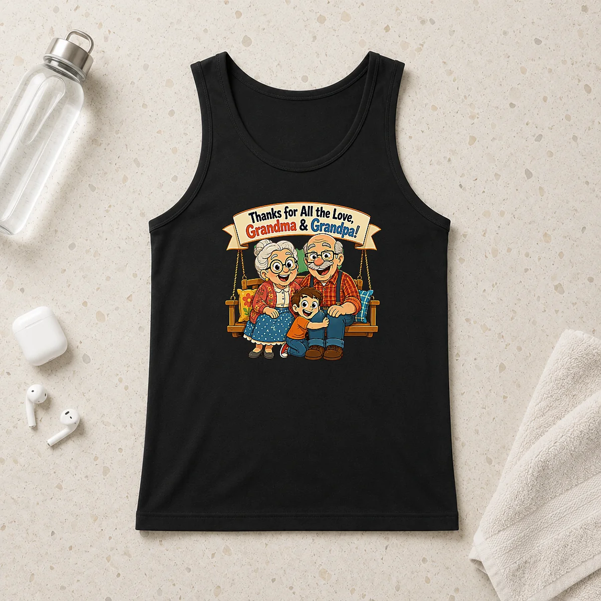 Hot Premium Grandparents Day Thank You Cartoon With Cozy Swing Tank Top