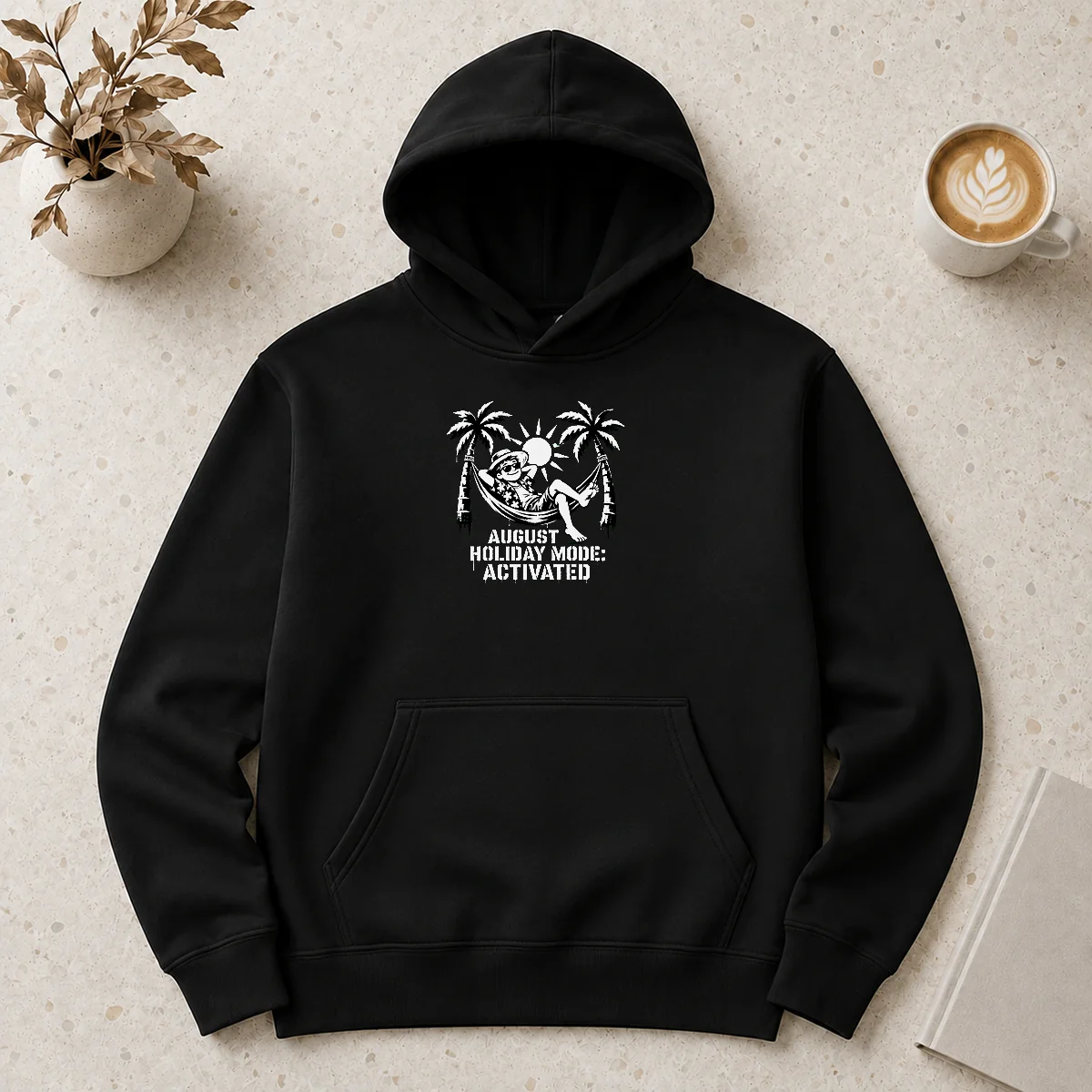 Hot Pretty August Holiday Stencil For Laid Back Vibes Hoodie