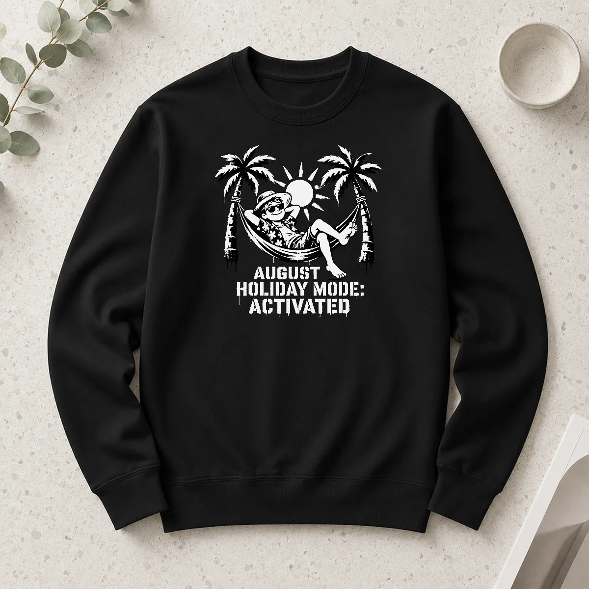 Hot Pretty August Holiday Stencil For Laid Back Vibes Long Sleeve Shirt