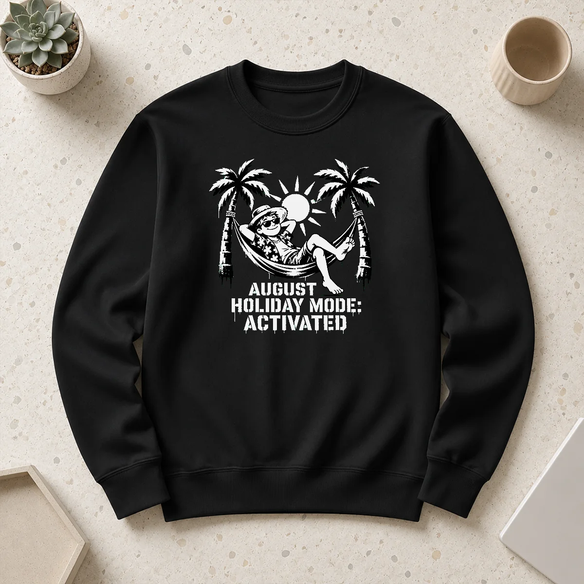 Hot Pretty August Holiday Stencil For Laid Back Vibes Sweater