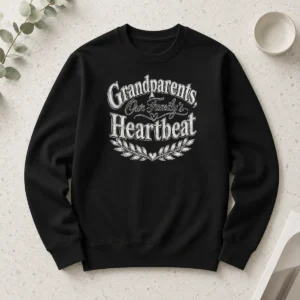 Hot Pretty Grandparents Day Heartfelt Family Sketch Long Sleeve Shirt