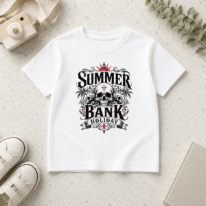 Hot Pretty Top Gothic Skull Palm Summer Bank Holiday Ornate Kids T-Shirt
