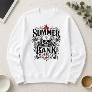 Hot Pretty Top Gothic Skull Palm Summer Bank Holiday Ornate Long Sleeve Shirt