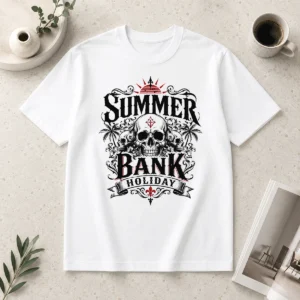 Hot Pretty Top Gothic Skull Palm Summer Bank Holiday Ornate