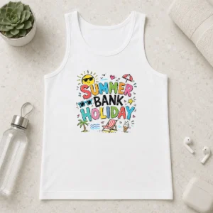 Nice Funny Doodle Summer Bank Holiday Beach Fun ICE Cream Tank Top