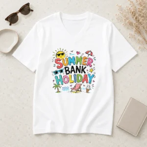 Nice Funny Doodle Summer Bank Holiday Beach Fun ICE Cream V-Neck Shirt