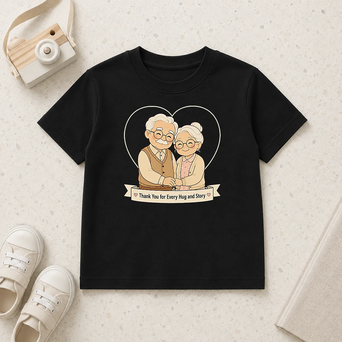 Nice Good Grandparents Day Thank You Gift Minimalist Kids T-Shirt