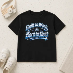Nice Hot Born To Rest Labour Day Retro Work Ethic Kids T-Shirt