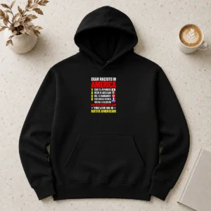 Nice Hot Dear Racists In America You Live On Is Native American Hoodie