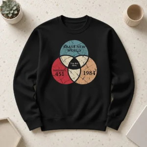 Nice Official Dystopia Venn You Are Here Geek Sweater