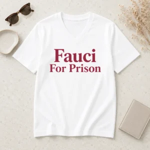 Nice Premium Fauci For Prison Political Protest Government Accountability V-Neck Shirt
