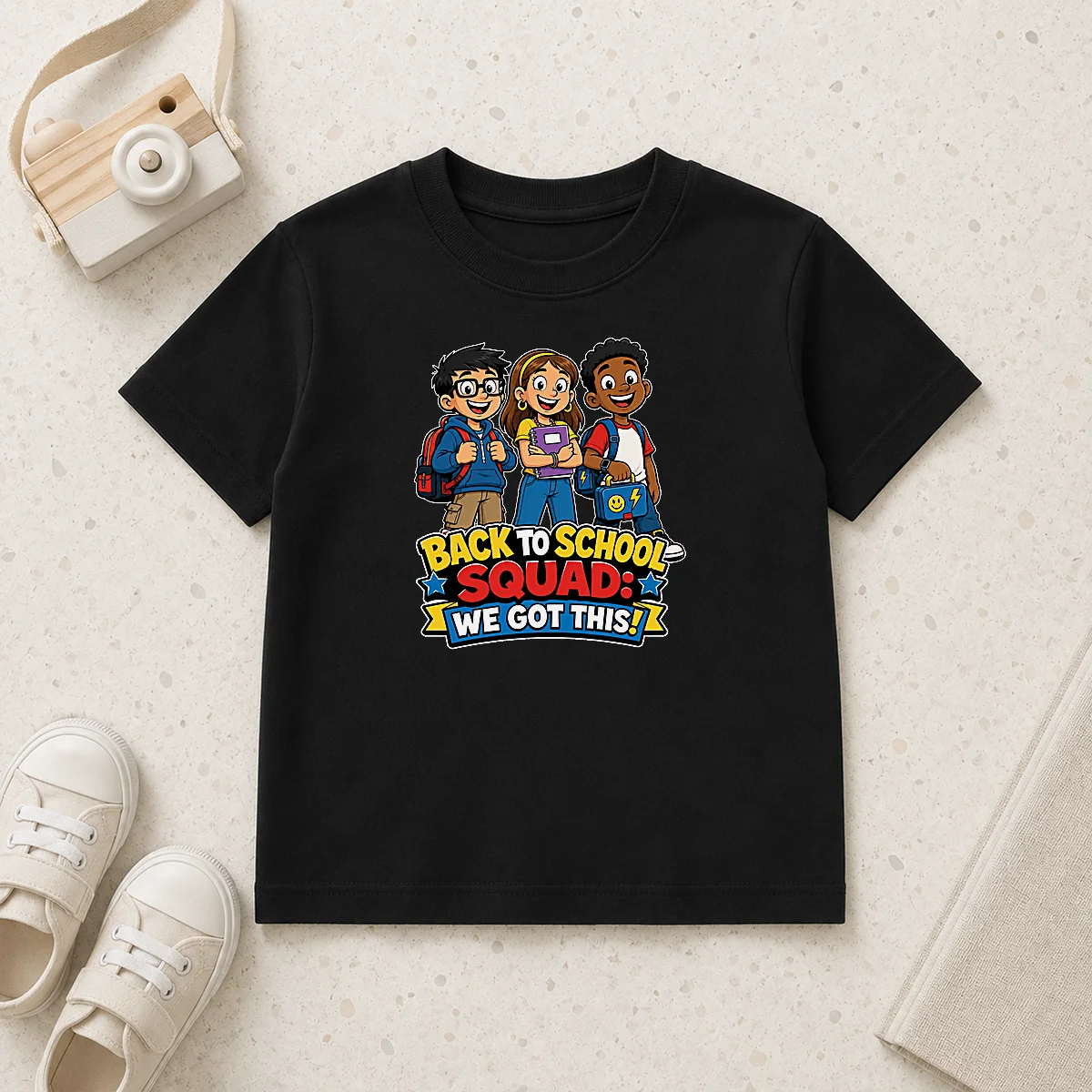 Nice Pretty Back To School Cartoon Squad For Kids Kids T-Shirt