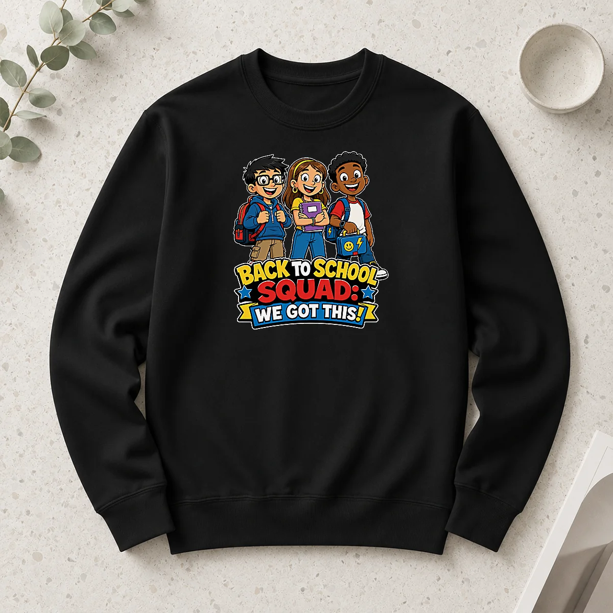 Nice Pretty Back To School Cartoon Squad For Kids Long Sleeve Shirt