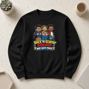 Nice Pretty Back To School Cartoon Squad For Kids Sweater