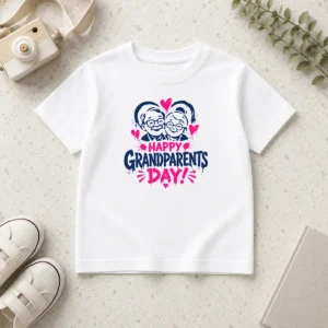 Nice Top Grandparents Day Grunge Paint Splatter Heart Kids T-Shirt