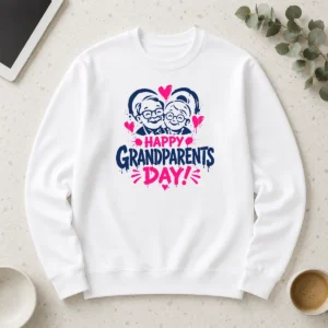 Nice Top Grandparents Day Grunge Paint Splatter Heart Long Sleeve Shirt