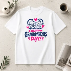 Nice Top Grandparents Day Grunge Paint Splatter Heart