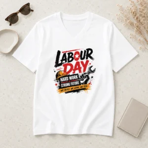 Nice Top Pretty Grunge Labour Day Hard Work Strong Future Fist V-Neck Shirt