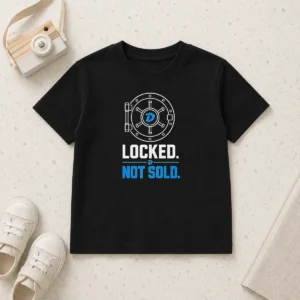 Official Pretty Crypto Vault Hodl Locked Not Sold Dash Kids T-Shirt