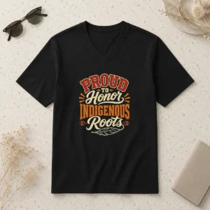Premium Good Celebrate Indigenous Peoples Day With Typography V-Neck Shirt