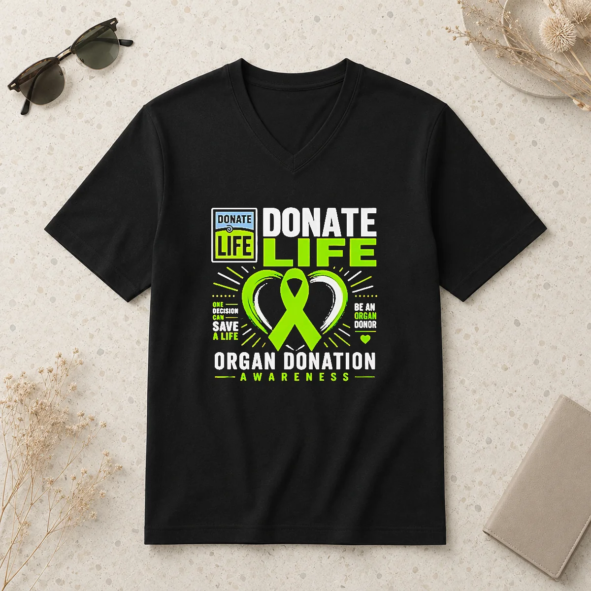 Premium Original Donate Life One Decision V-Neck Shirt Premium Original Donate Life One Decision V-Neck Shirt