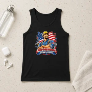 Premium Pretty American Labour Day Celebration Vintage Tank Top
