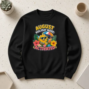 Premium Pretty August Holiday Vector With Summer Vibes Sweater