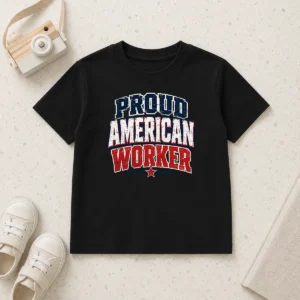 Premium Top Proud American Worker Labour Day Streetwear Kids T-Shirt