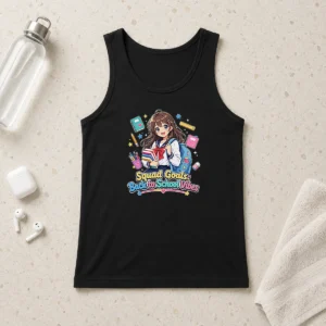 Pretty Official Back To School Anime Squad Goals Tank Top