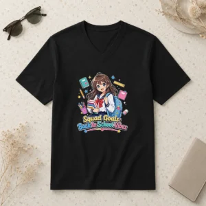 Pretty Official Back To School Anime Squad Goals V-Neck Shirt