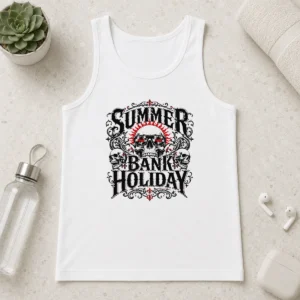 Pretty Premium Good Gothic Skull Sunglasses Summer Bank Holiday Tank Top