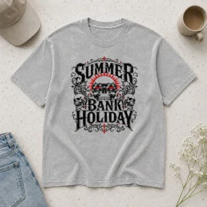 Pretty Premium Good Gothic Skull Sunglasses Summer Bank Holiday Washed T-Shirt