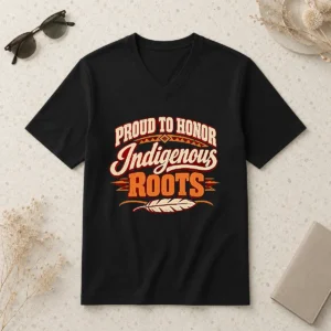 Top Awesome Bold Indigenous Peoples Day Pride Statement V-Neck Shirt